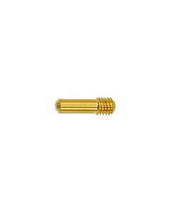 EM-Tec GSPM4 compact standard pin stub adapter with M4 thread, gold plated brass, pin