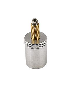 Hitachi HV20 round SEM stage adapter assembly with M4 screw, compatible with S3500 series, S3000 series and S2000 series SEMs, aluminium/brass