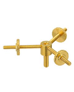 EM-Tec GS45 spider type bulk sample holder for up to ����45mm, gold plated brass, pin