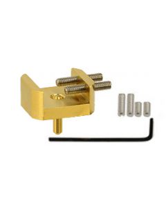 EM-Tec GB16 bulk sample holder for up 16mm, gilded brass, pin