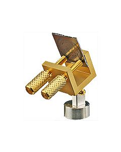EM-Tec HGS10 swivel head sample holder for up to 10mm, gold plated brass, M4