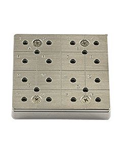 EM-Tec CS16/4 C-Square multi pin stub holder for 16x ����12.7mm or 4 x ����25.4mm pin stubs, M4