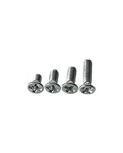 EM-Tec M2F set of phillips flat head screws, stainless steel AISI 304