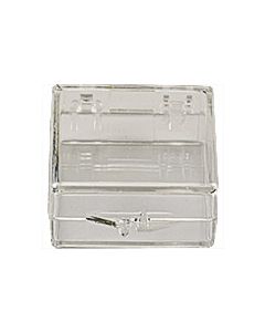 Micro-Tec C11 clear styrene plastic hinged storage boxes, 32x32x12.5mm