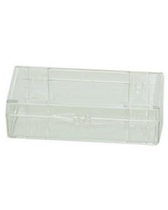 Micro-Tec C29 clear styrene plastic hinged storage boxes, 72x30x19mm