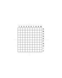 Counting graticule S9, 1x1mm in 0.1mm squares, black slide/glass disc
