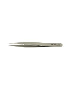 EM-Tec 2.AM high precision tweezers, style 2, flat, sharp fine tips, anti-magnetic stainless steel