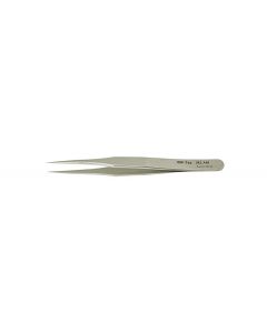EM-Tec M2.AM high precision mini tweezers, style 2, flat sharp tips, anti-magnetic stainless steel