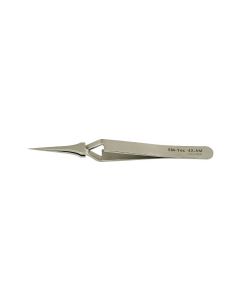EM-Tec 4X.AM high precision reverse tweezers, style 4, very fine sharp tips, anti-magnetic stainless steel