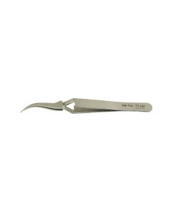 EM-Tec 7X.AM high precision reverse tweezers, style 7, very fine curved tips, anti-magnetic stainless steel