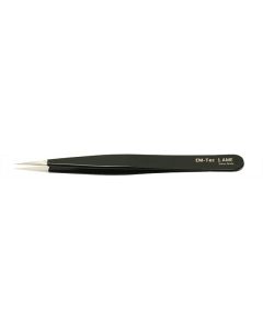 EM-Tec 1.AME ESD safe epoxy coated precision electronic tweezers, style 1, strong fine tips, anti-magnetic stainless steel
