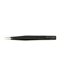 EM-Tec AA.AME ESD safe epoxy coated precision electronic tweezers, style AA, straight fine tips, anti-magnetic stainless steel
