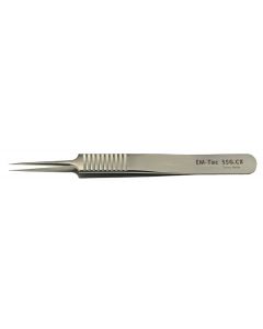 EM-Tec 5SG.CX ultra-precision biology tweezers, style 5, serrated grips, extremely sharp fine tips, fully non-magnetic