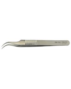 EM-Tec 7SG.CX ultra-precision biology tweezers, style 7, serrated grips, very fine curved tips, fully non-magnetic C-Star