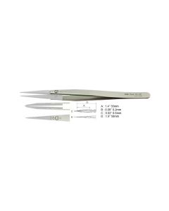 EM-Tec 73.ZC ceramic replaceable tips tweezers, fine pointed tips