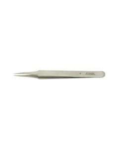 Value-Tec 4.NM general purpose tweezers, style 4, fine pointed tips, non-magnetic stainless steel