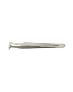 Value-Tec 6.NM general purpose tweezers, style 6, fully bent short tips, non-magnetic stainless steel