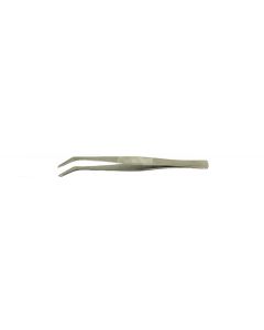 Value-Tec 126.MS industrial strong tweezers, style 126, 45 degree blunt tips, 123mm, magnetic stainless steel