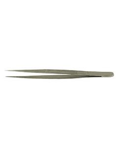 Value-Tec 610.MS industrial strong tweezers, style 610, straight serrated pointed tips, 150mm, magnetic stainless steel