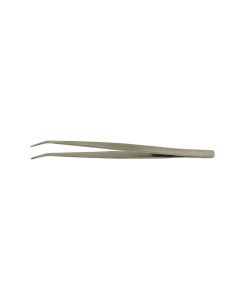 Value-Tec 686.MS industrial strong tweezers, style 686, bent smooth pointed tips, 178mm, magnetic stainless steel