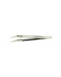 Value-Tec 1B.ZTA ceramic tips tweezers, sharp, angled tips, 126mm