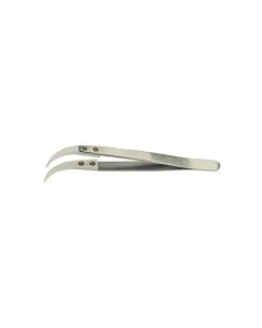 Value-Tec 7.ZTA ceramic tips tweezers, curved, strong tips, 128mm