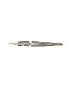 Value-Tec 1X.ZTA ceramic tips reversed tweezers, sharp tips, 142mm