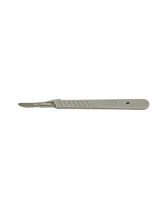 Micro-Tec disposable carbon steel scalpels #10 with plastic handle, sterile