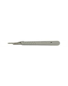 Micro-Tec disposable carbon steel scalpels #15 with plastic handle, sterile