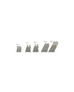 Micro-Tec disposable carbon steel scalpels set with plastic handle contains 2x #10/11/15/20/22, sterile