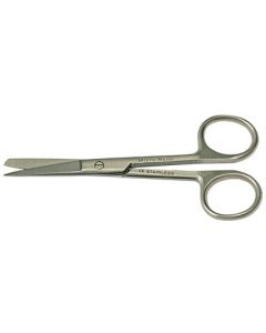 EM-Tec H11 microscopy lab scissors, sharp/blunt tips, straight, 110mm, 410 st. st.