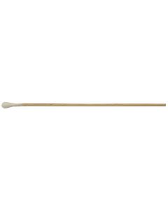 Cotton tipped applicator stick, single ended, round tip, wood shaft, 150mm