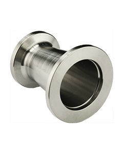 EM-Tec conical vacuum reducer from DN25KF to DN16KF, 304 stainless, 40mm long