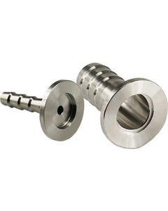 DN16KF hose adapter for 16mm ID hose, L=35mm, 304 stainless steel